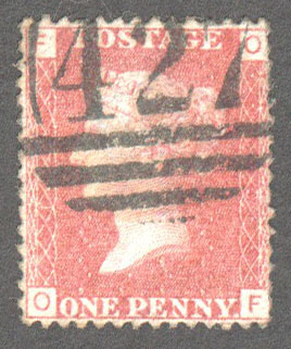 Great Britain Scott 33 Used Plate 192 - OF - Click Image to Close